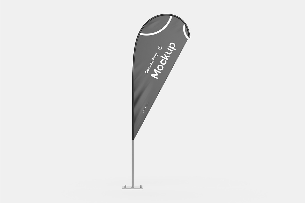 Stand Convex Flag Banner Mockup, a Product Mockup by graphypix (Photo 3 of 4)