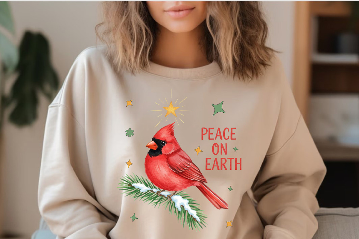 Christmas Cardinal Minimalist PNG, an Illustration by SinaCreation (Photo 6 of 7)