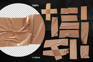 Plastic Wrap & Torn Paper Bundle