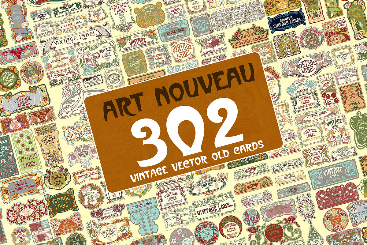 Covers Art Nouveau - giga set, a Decorative Illustration by Stanislav Kharchevskyi (Photo 9 of 11)