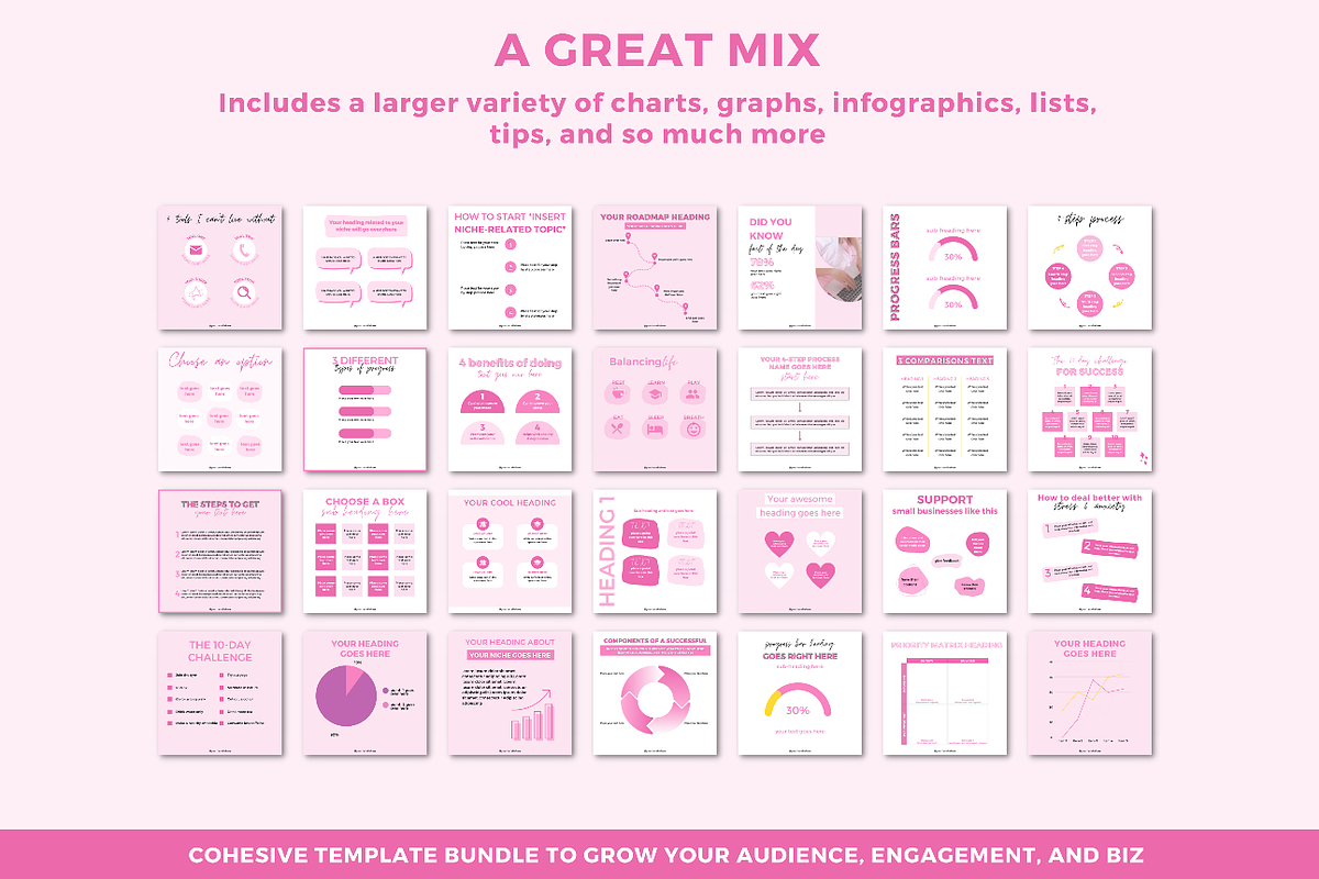 Instagram infographic charts graphs, a Social Media Template by Cate Creates (Photo 3 of 6)
