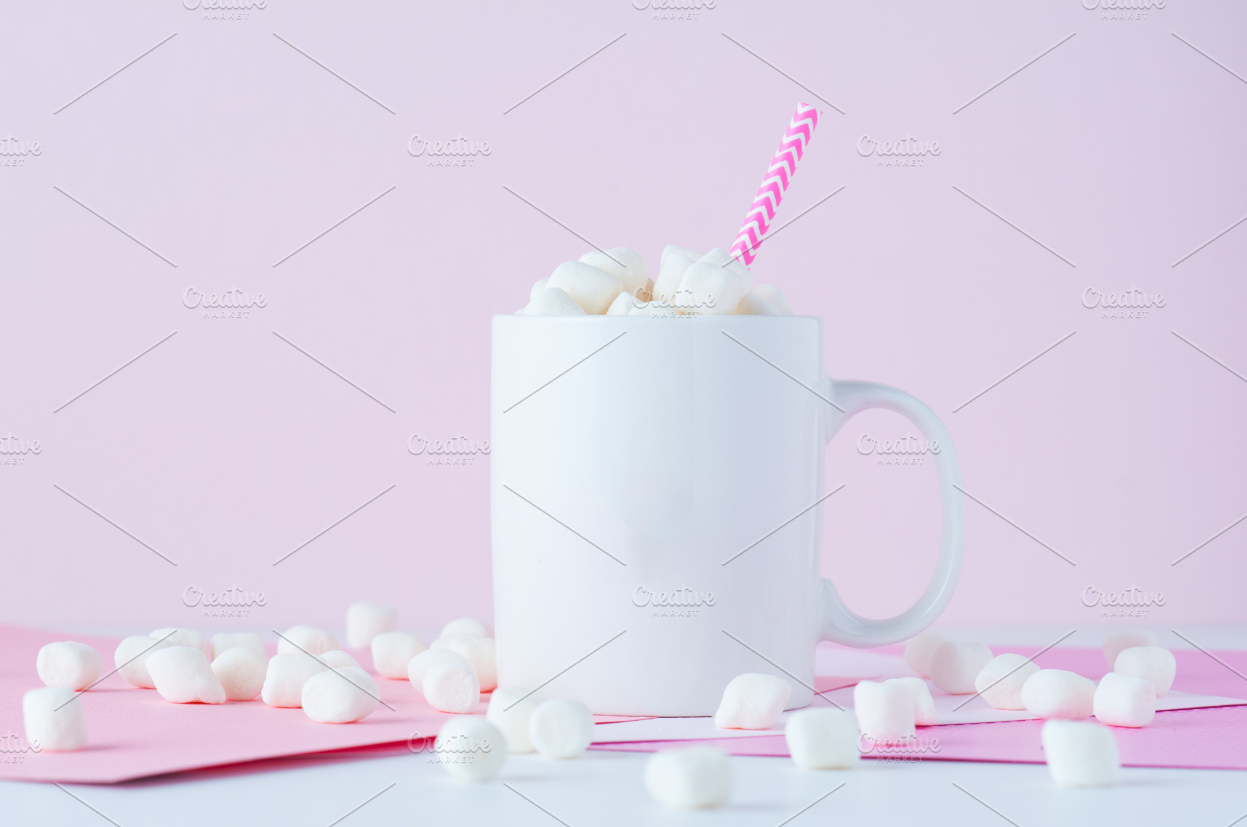 Mug Mockup with Pink Background, a Food & Drink Photo by Siân C Photography