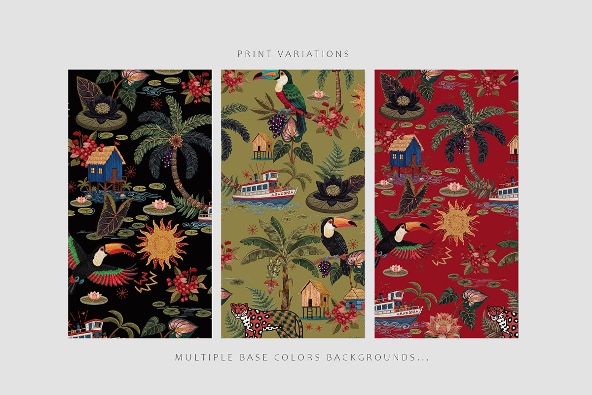 Jungle Tropical & Abstract Folk Art, a Pattern Graphic by Luiz da Rolt Grathwohl (Photo 4 of 10)