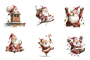 Funny Cute Santa PNG Clipart, an Illustration by CreationArt (Thumbnail 4 of 5)