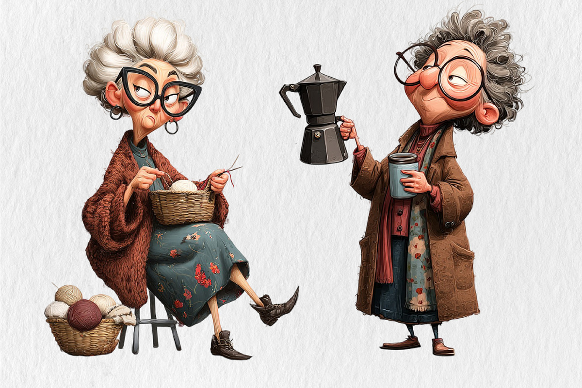 Quirky Grandma Clipart, an Illustration by Rose Art (Photo 6 of 6)