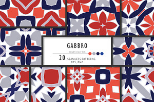 GABBRO geometric seamless patterns.