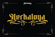 Herkaloya - Ornament Blackletter, a Blackletter Font by Ekahermawan (Thumbnail 6 of 10)