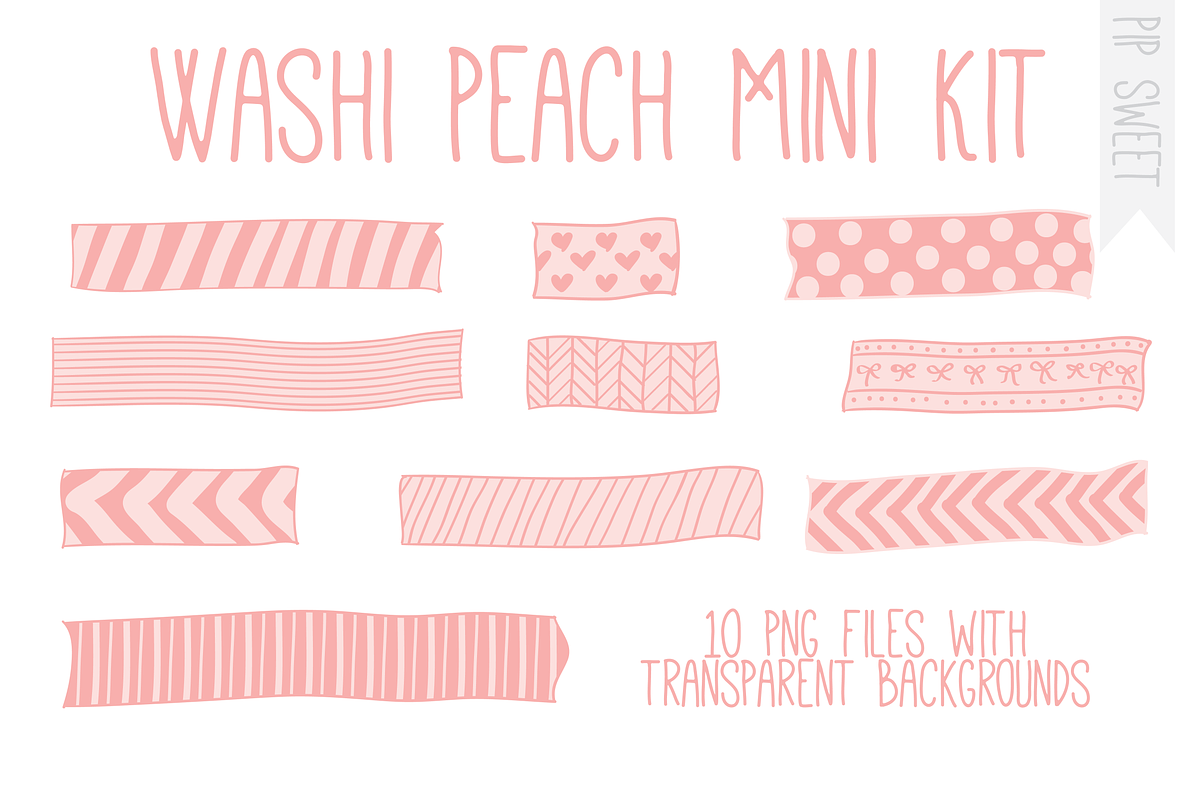Washi Peach Mini Kit