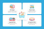 100 Pet Flat Icons, an Emoji Icon by Prosymbols (Thumbnail 2 of 11)