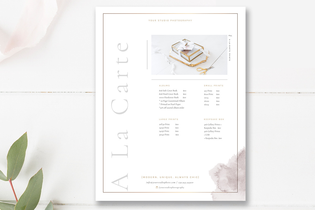 Boudoir Photography Pricing Guide, a Flyer Template by By Stephanie Design (Photo 4 of 5)