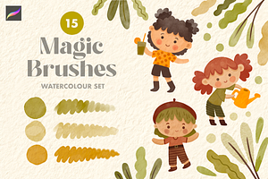 Procreate Watercolor Cozy Brush Set