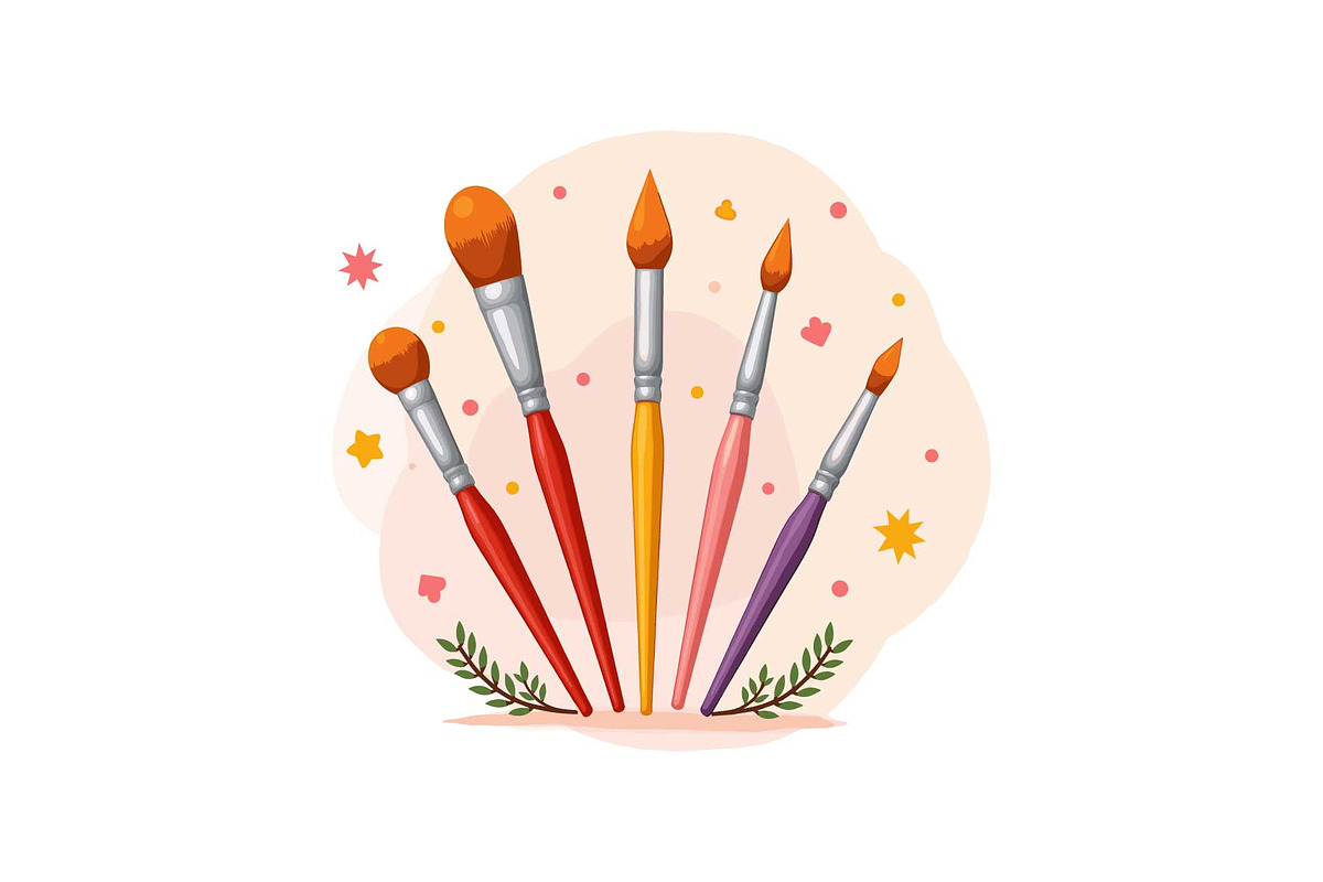 Art Brushes, Books, and School Time, an Object Graphic by Gfx_Store (Photo 6 of 13)