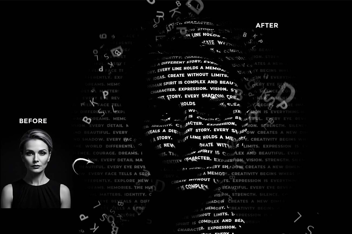 TYPOGRAPHY DISPERSION FX, an Action Add-On by Studio Retouch (Photo 8 of 10)