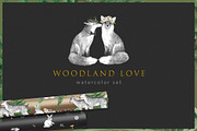 WOODLAND LOVE watercolor set, an Animal Illustration by Natali Smolova (Thumbnail 1 of 10)