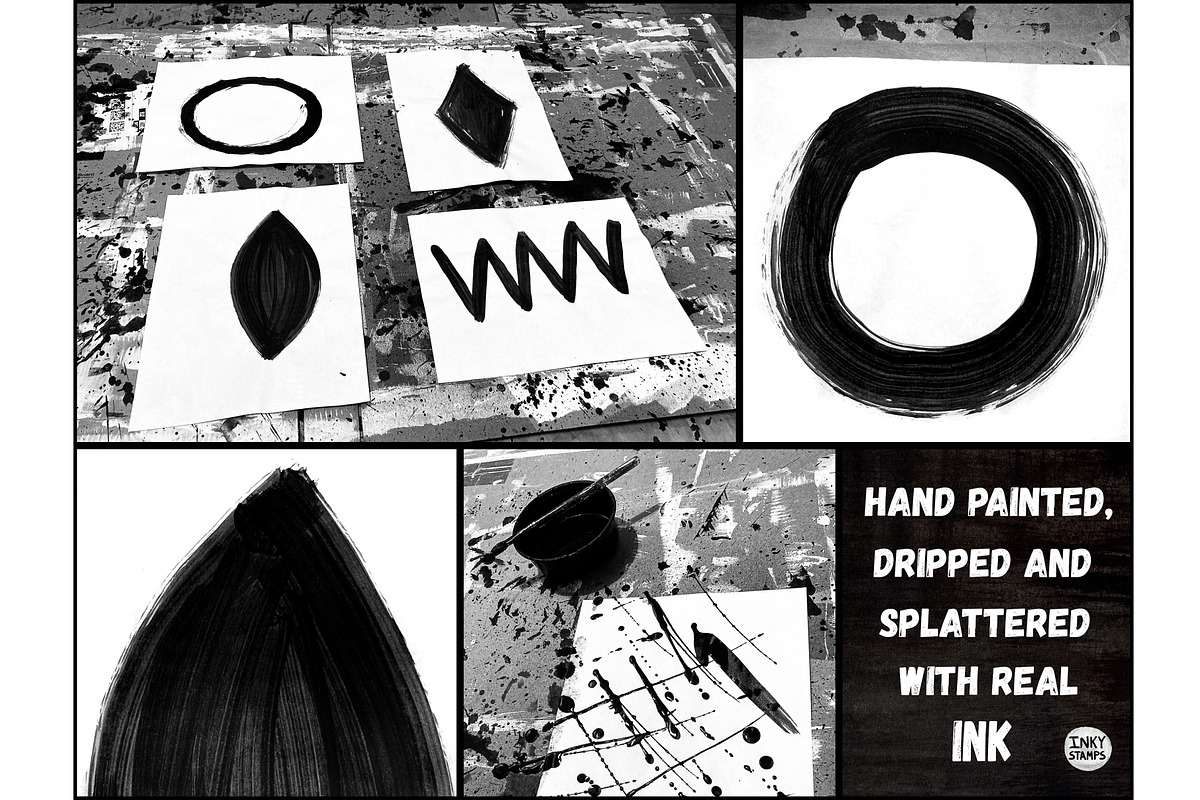 Geometric Stamp Brushes - Photoshop, a Brush Add-On by INKY STAMP BRUSHES (Photo 9 of 10)
