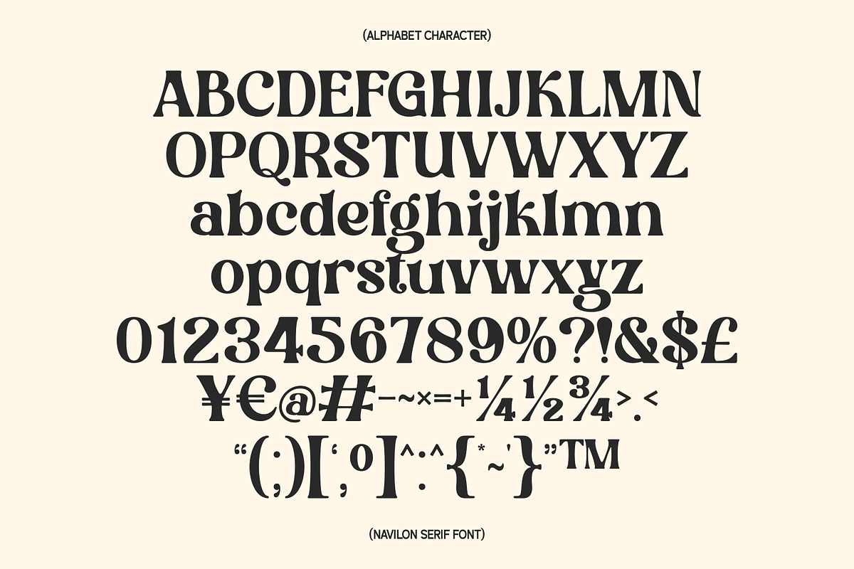 Navilon - Bold Retro Font, a Serif Font by Rahagita Studio (Photo 8 of 8)