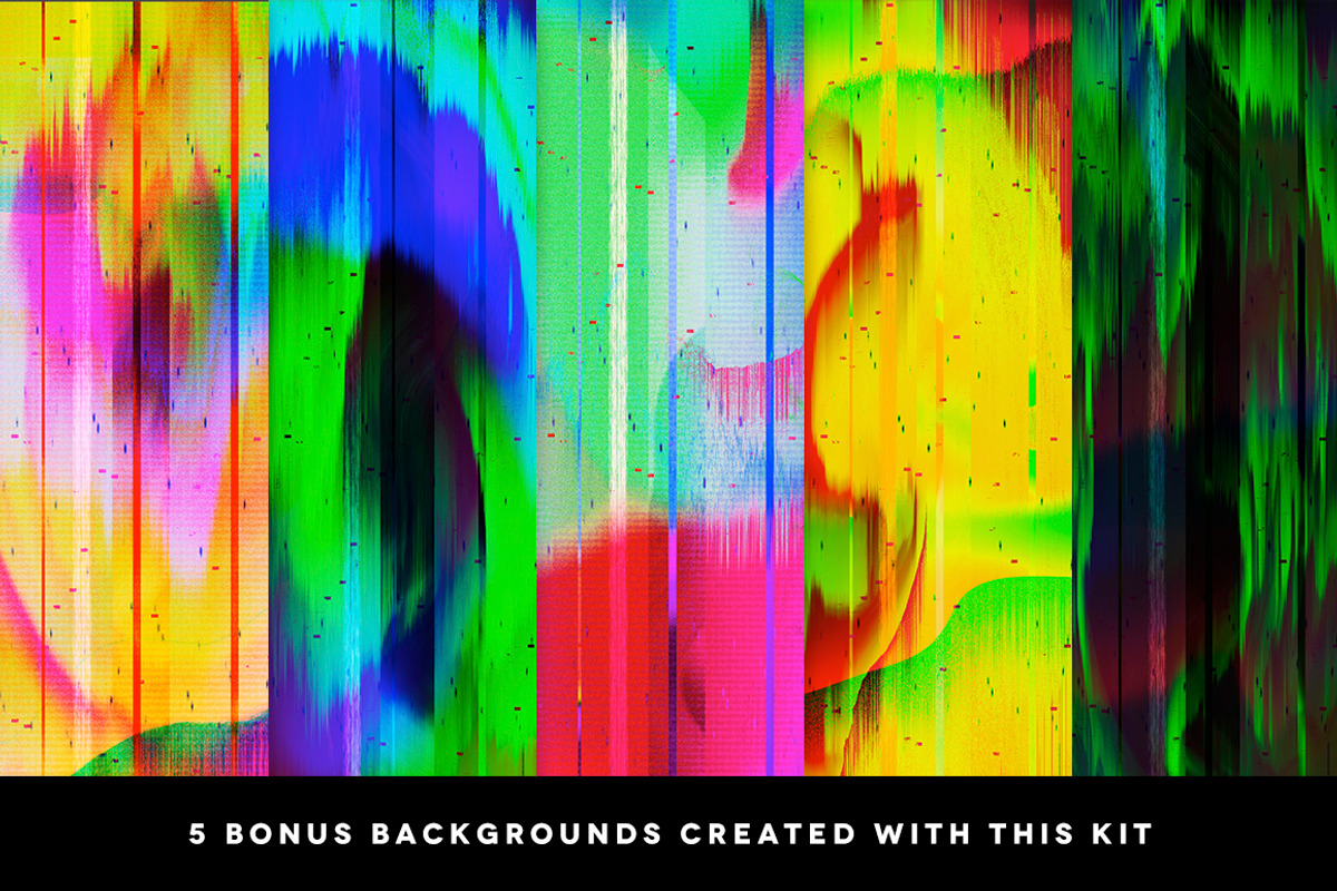 Glitch Background Creation Kit, an Action Add-On by Gromov Design (Photo 4 of 5)