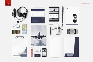 Airlines Company Identity 2 Mock-up