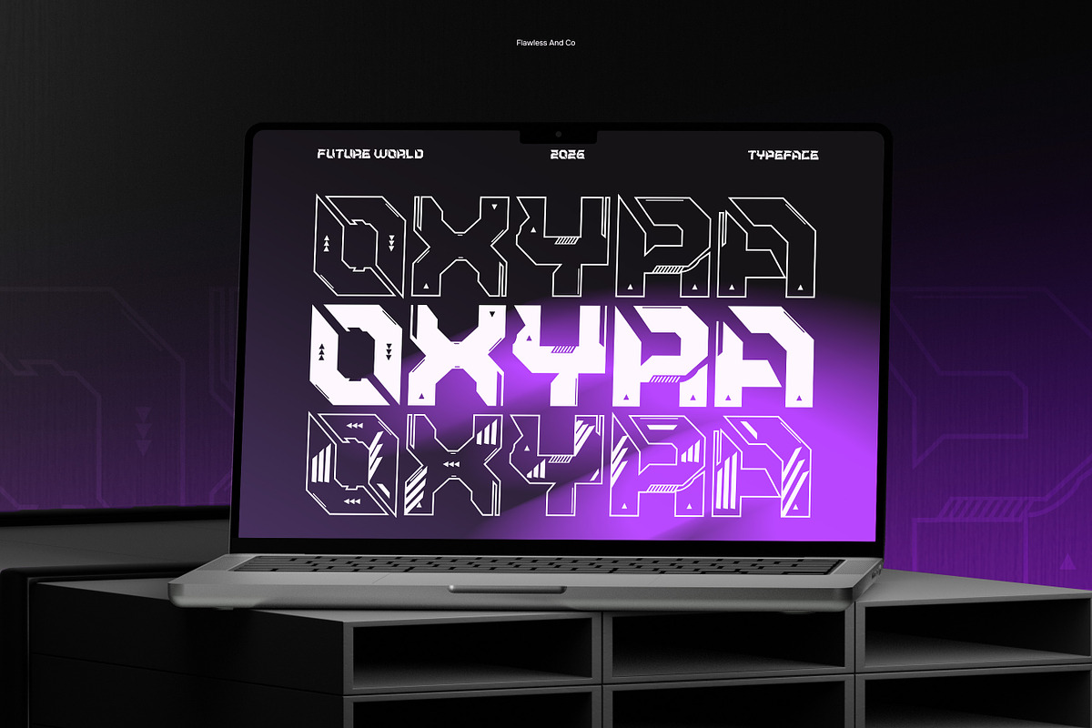 Vexon - Futuristic Display Font, a Sans Serif Font by Flawless And Co (Photo 4 of 10)