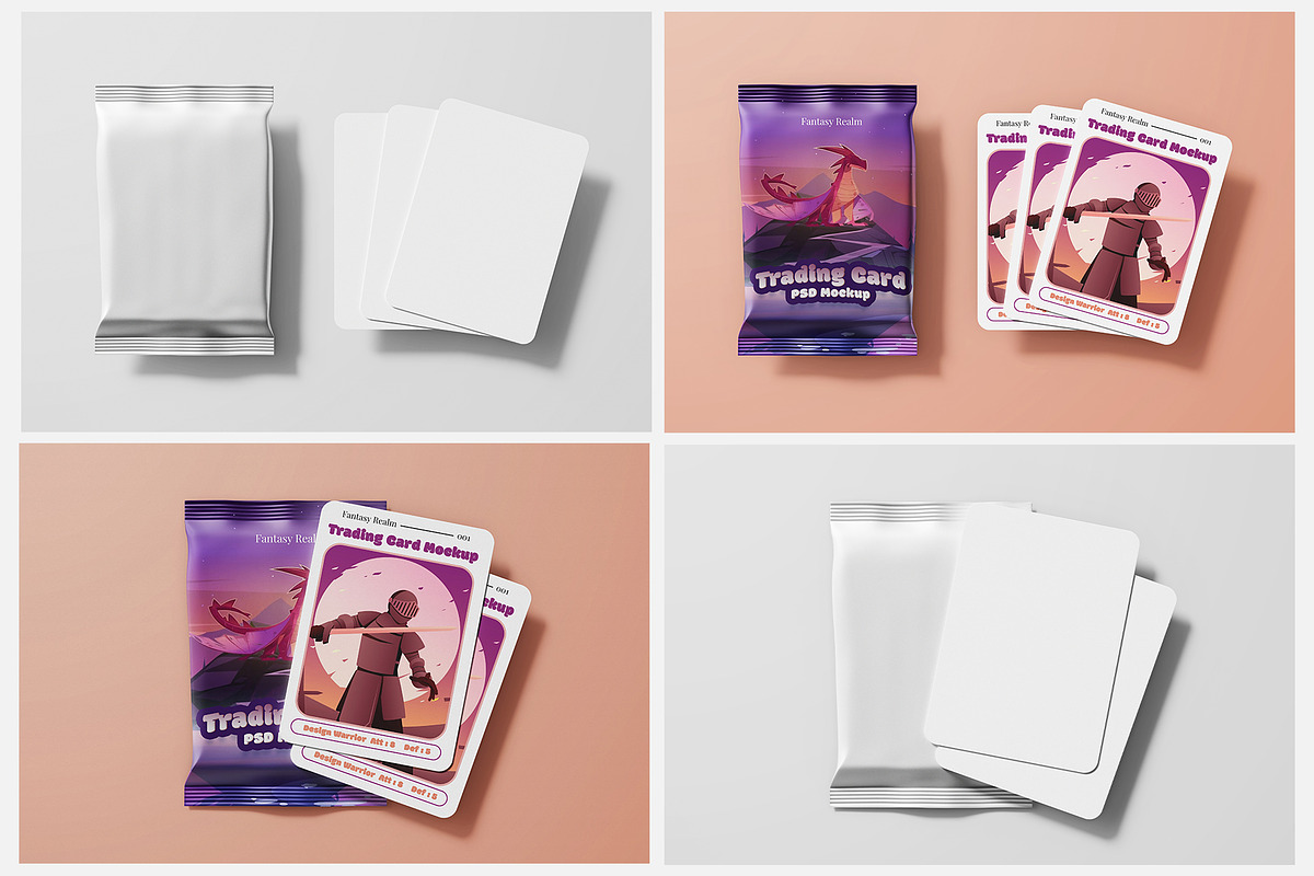 Trading Card Plastic Pack Mockup Set, a Packaging Mockup by Remnand Studio (Photo 7 of 12)