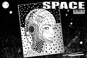 SPACE GIRLS Coloring Collection, a Person Illustration by ImHope (Thumbnail 3 of 10)