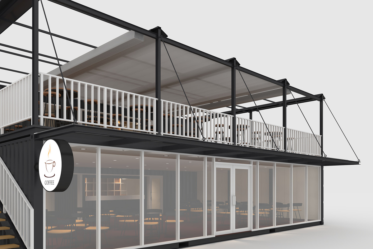 3D Model Container Cafe 15, an Architecture 3D Model by SR 3D Visual (Photo 10 of 21)