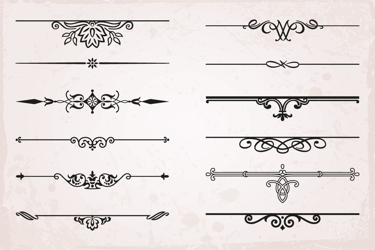 48 Vector Divider Design Elements Set