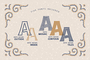 Antic Mosaic font, a Symbol Font by Gleb Guralnyk (Thumbnail 5 of 6)