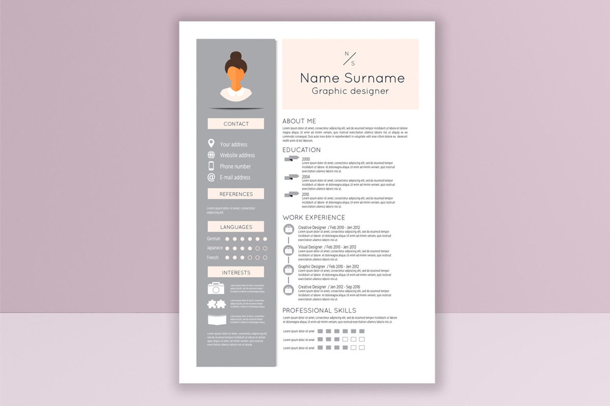 Creative resume and cover letter, a Resume Template by UTM Studio (Photo 3 of 4)