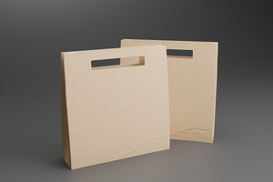 Paper Bag Mockup 3D Model, an Object 3D Model by Dudukbersama