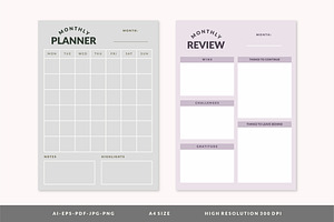 Colorful Planner Template Set