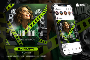 Dj Party Night Flyer Template
