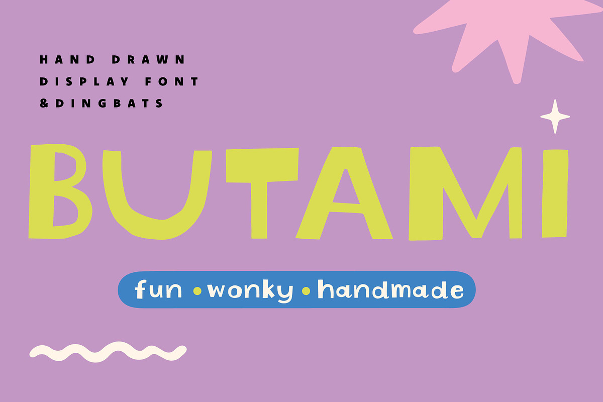 Butami | Quirky Font Family, a Handwritten Font by Point and Poem (Photo 1 of 14)