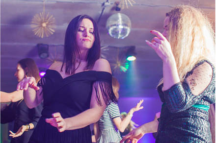 Group of dancing young people, a Person Photo by oksix