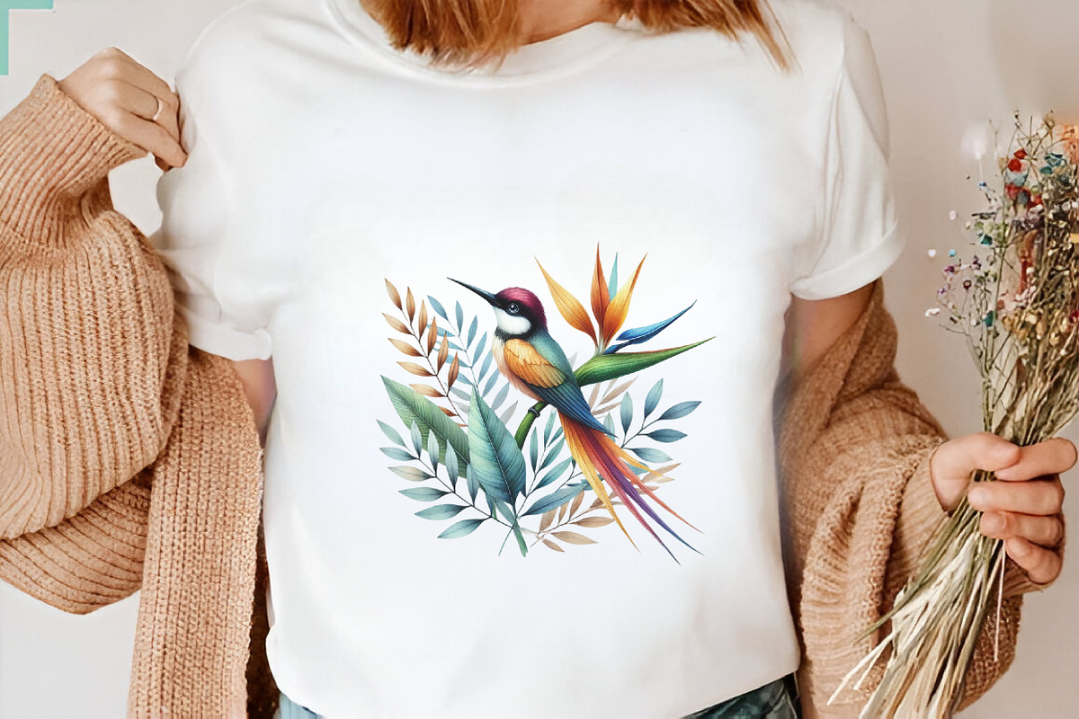 Watercolor Tropical Birds, a Seasonal Illustration by DreamArtGraphic (Photo 5 of 5)