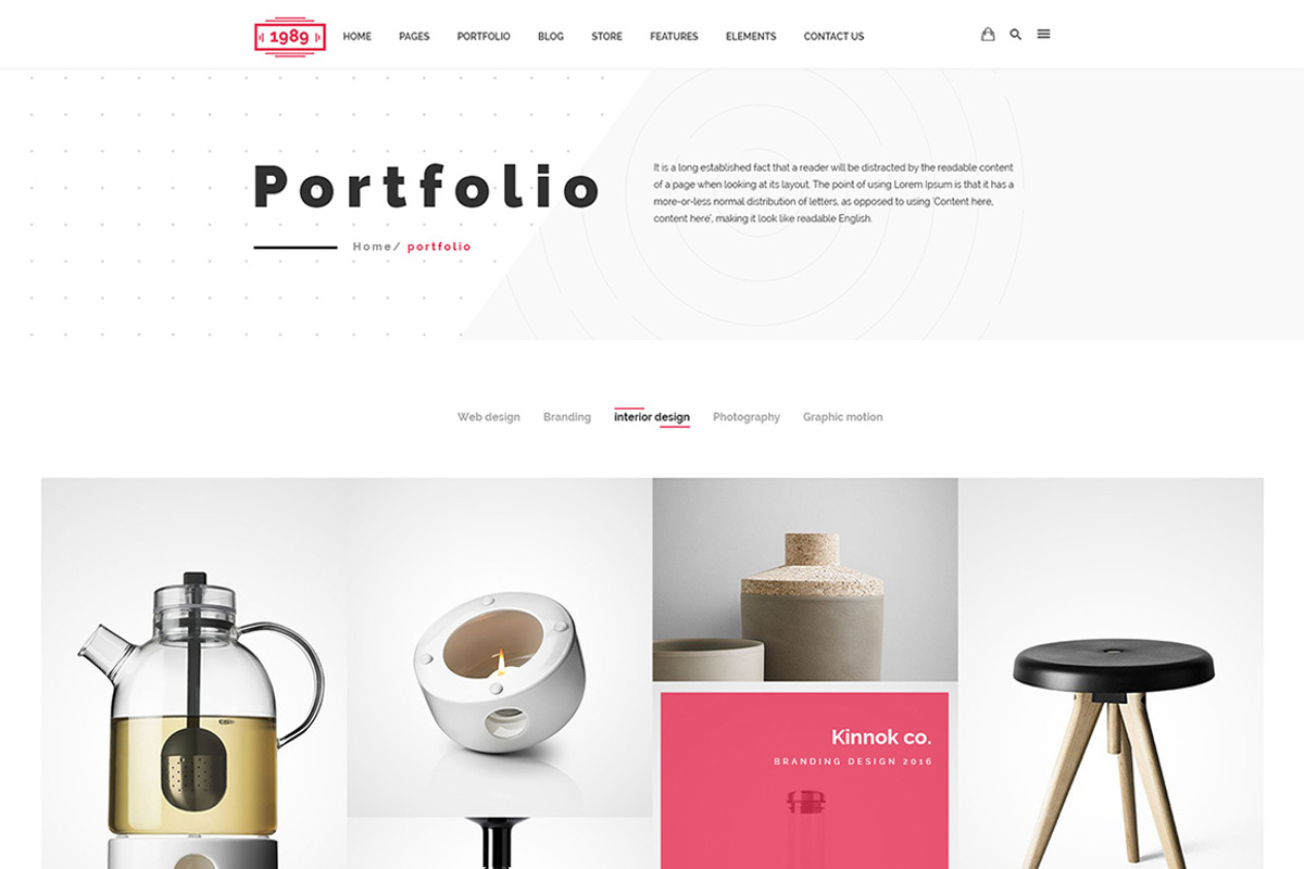 The 1989 - Modern Creative PSD, a Websites & App Template by Knighthemes (Photo 4 of 11)