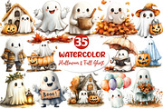 Halloween & Fall Ghost Clipart, an Illustration by Dream Creation (Thumbnail 1 of 4)