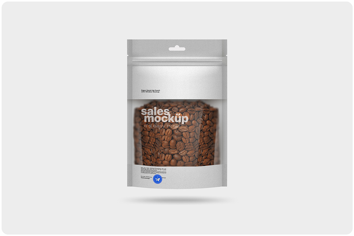 Stand-Up Pouch with Window Mockup, a Packaging Mockup by Reformer Mockup