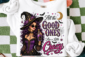 Glam Witch Halloween Sublimation PNG, a Seasonal Illustration by OK Design