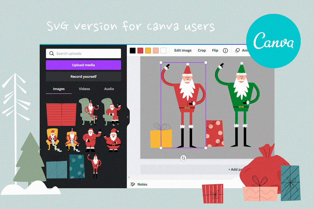The Santa Trio clipart Collection, an Illustration by svetlatek (Photo 5 of 10)
