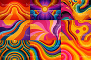 50 Groovy 1970s Backgrounds, a Decorative Illustration by Incomelion (Thumbnail 5 of 12)