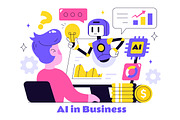 10 Artificial Intelligence Business, a Technology Illustration by denayunebgt (Thumbnail 4 of 4)