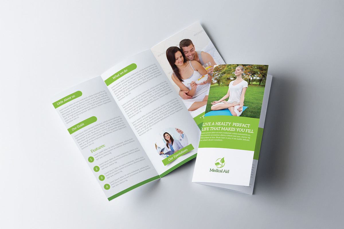 Tri Fold Fitness and Health Care, a Brochure Template by Business Flyers (Photo 1 of 3)