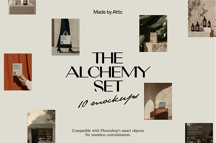 The Alchemy / 10 Mockup Set, an Advertising Mockup by Made by Attic