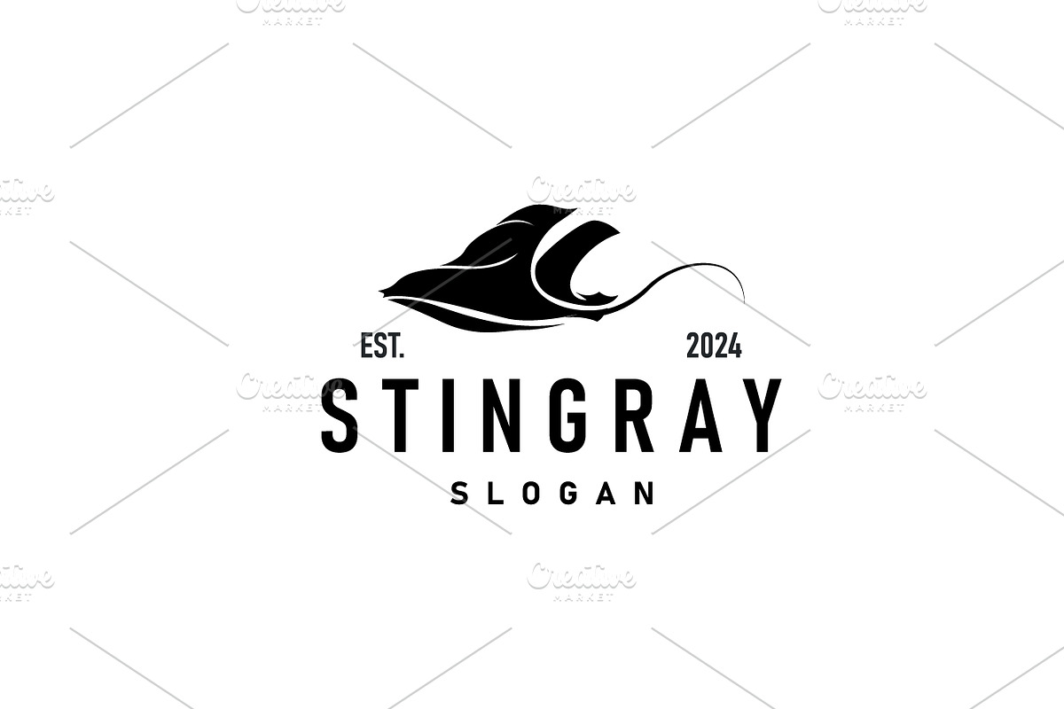 Stingray fish logo ocean animal, a Branding & Logo Template by Maylianaw28