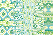 Green Aztec Digital Paper, a Texture Graphic by Avenie Digital (Thumbnail 4 of 4)