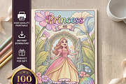 Magical Princess Coloring Book Vol40, a Person Illustration by ikarifq shop (Thumbnail 1 of 7)