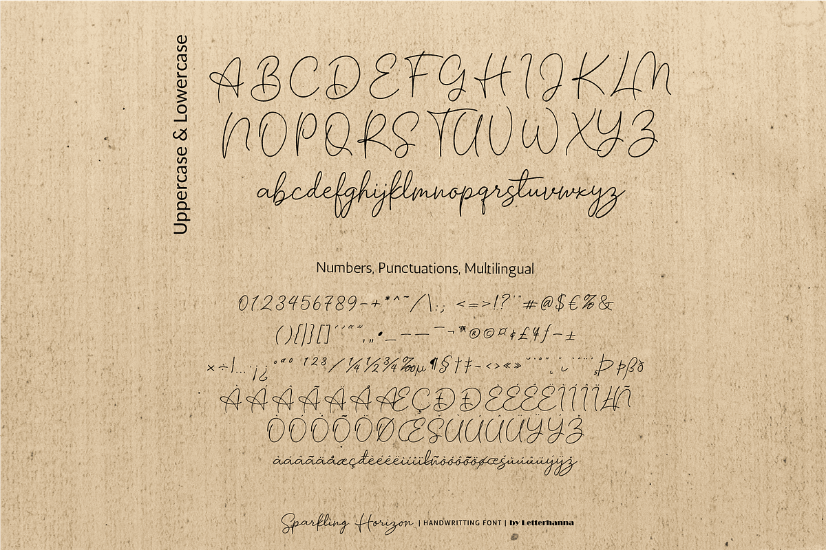 Sparkling Horizon Handwritten Font, a Handwritten Font by Letterhanna Studio (Photo 7 of 10)