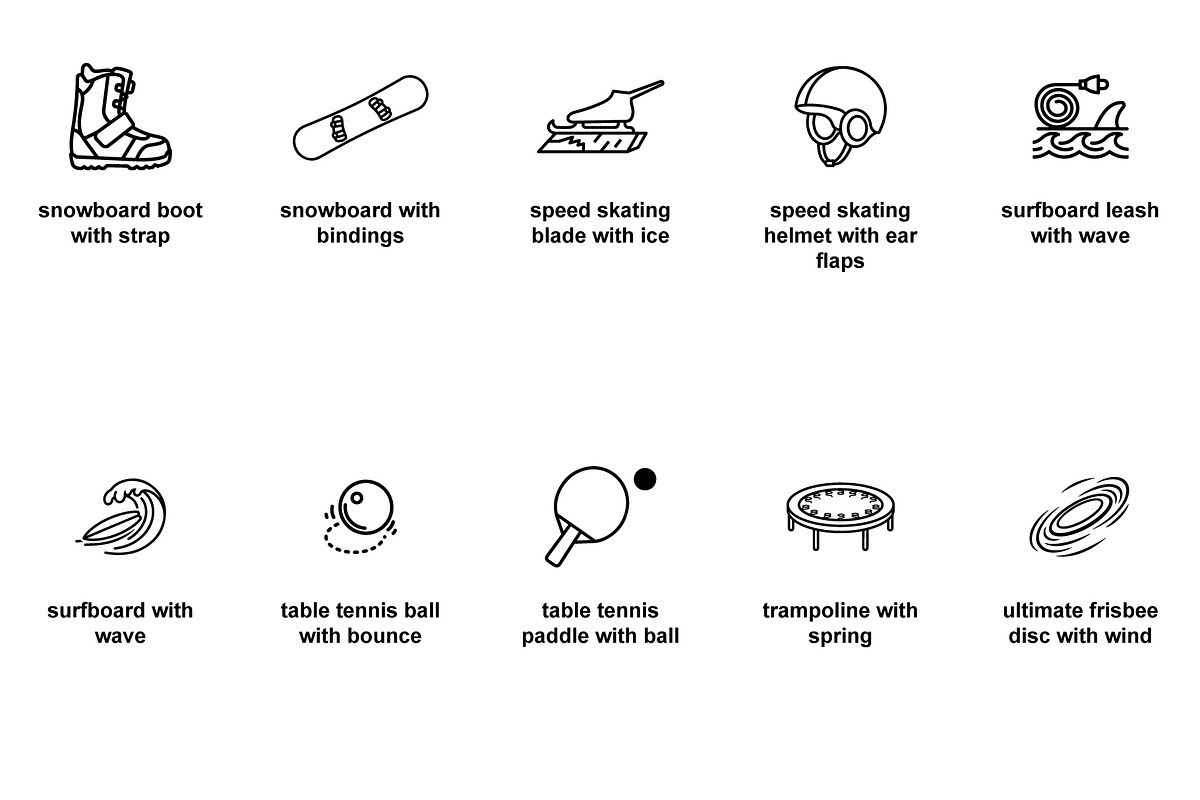 Olympic & niche sports Icon Set, an Outline Icon by Nurlan's shop (Photo 5 of 6)