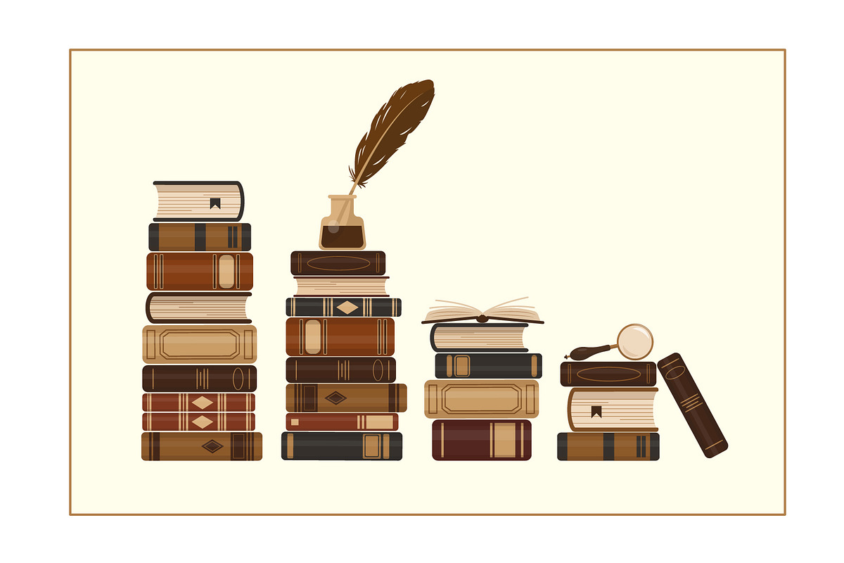 Books vintage collection, an Education Illustration by Elena Istomina (Photo 5 of 8)